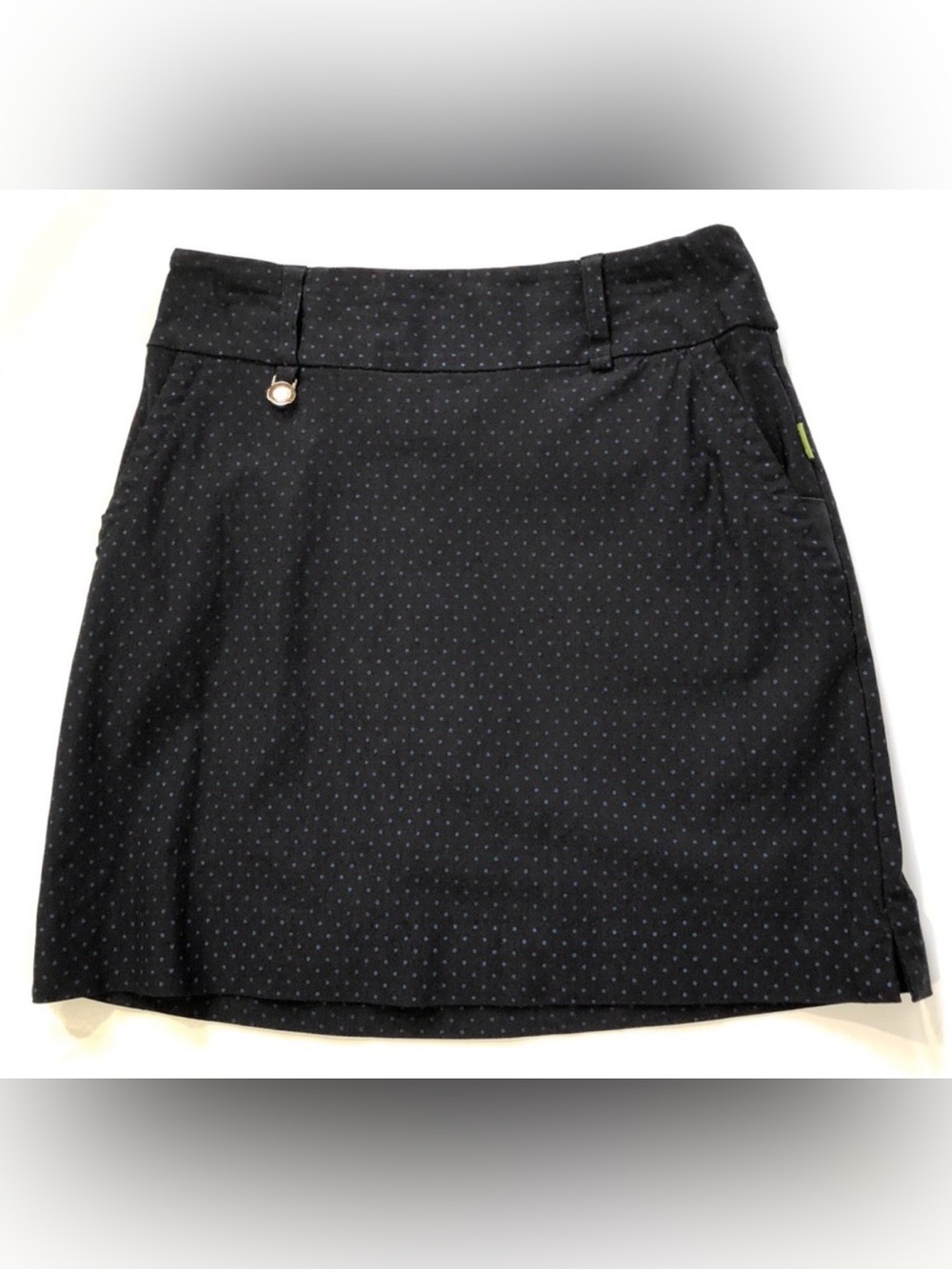 Swing Control Black Polka Dot Tee Time Tummy Control Skort sz14